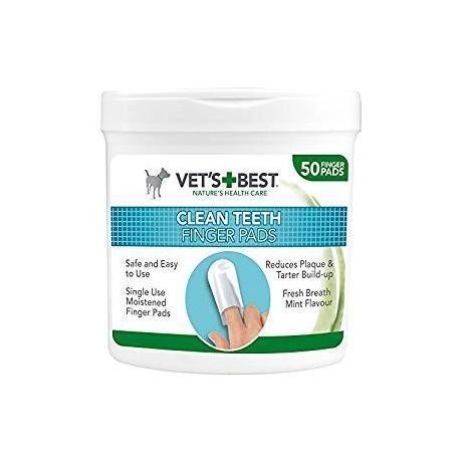 Vets Best Dental Finger Wipes 50 pads - Animal Kingdom Pet Store
