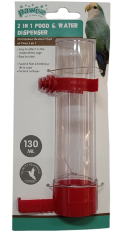 PAWISE 2in1 Dispenser for food or water 130ml - assorted colours