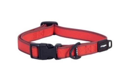 ROGZ Amphibian classic dog collar in red