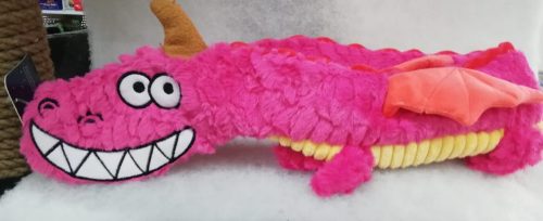 RSK MONSTER long, crinkle dog toy in pink