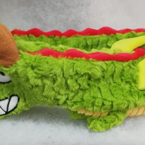 RSK MONSTER long, crinkle dog toy in green