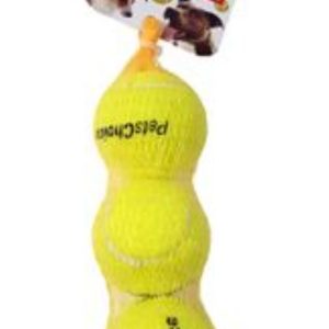 PETS CHOICE 3pk tennis ball 48mm/4.8cm - assorted colours