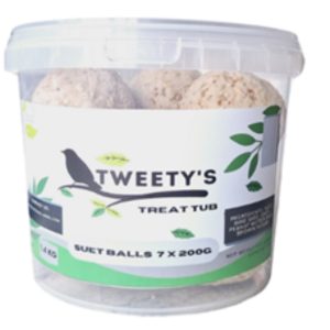 TWEETYS suet balls x 7 in bucket, 200g = 1.4KG