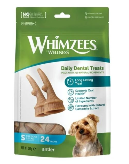 WHIMZEES 24pc Antler shaped daily dental treats