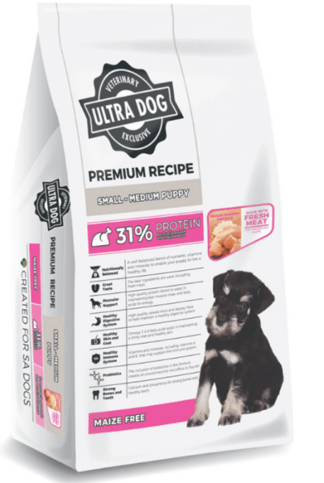 ULTRA DOG Premium MAIZE-FREE PUPPY for small to medium puppies