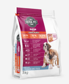 ULTRA DOG Superwoof large puppy 3kg with chicken and rice