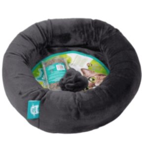 FELINE FLAIR interactive round bed in grey